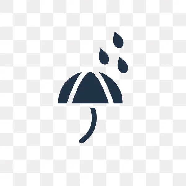 Deszcz Wektor Ikona Białym Tle Przezroczystym Tle Pojęcie Przejrzystości Deszcz — Wektor stockowy