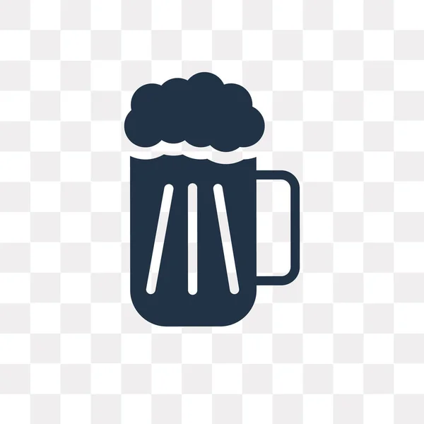 Bier Vektor Symbol Auf Transparentem Hintergrund Isoliert Bier Transparenz Konzept — Stockvektor