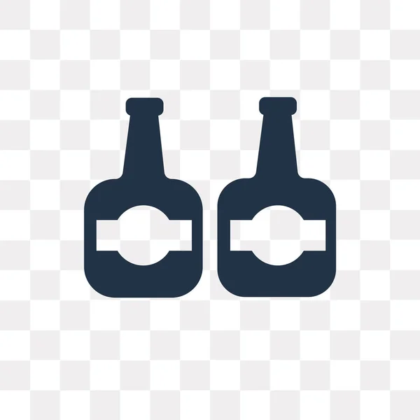 Значок Вектора Пива Изолирован Прозрачном Фоне Концепция Прозрачности Пива Использована — стоковый вектор