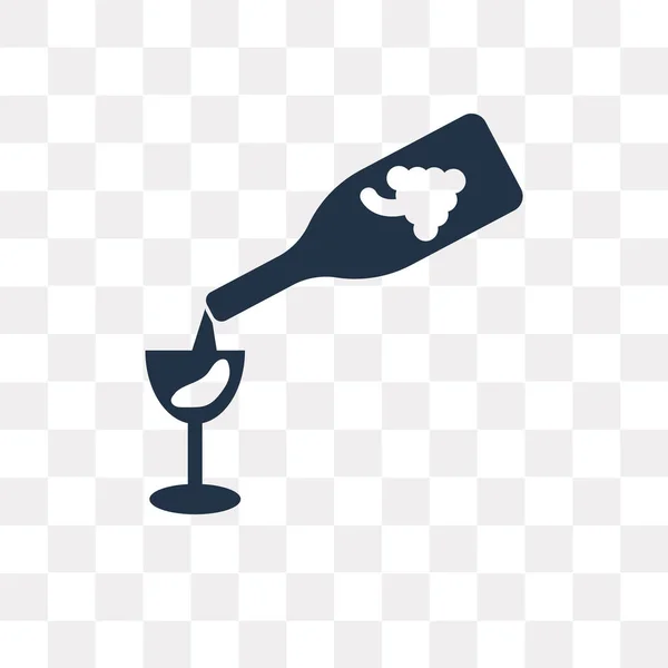 Víno Vektorové Ikony Izolované Průhledné Pozadí Víno Průhlednost Konceptu Může — Stockový vektor