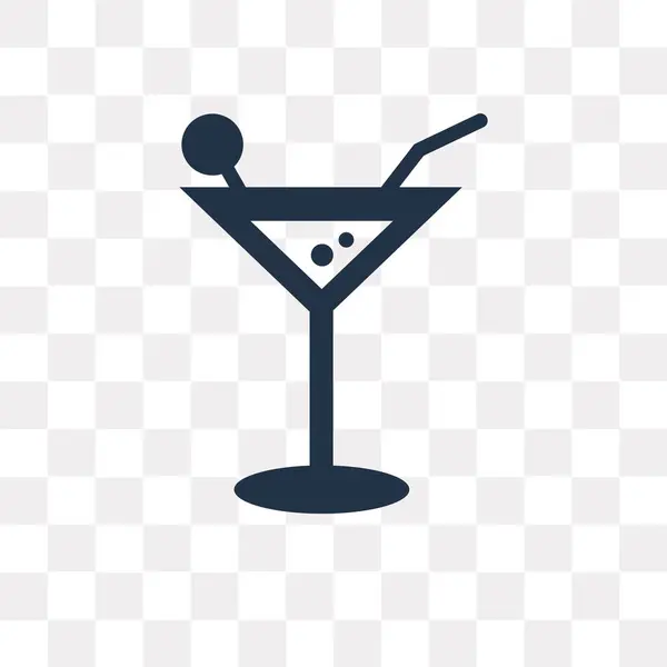 Cocktail Vector Pictogram Geïsoleerd Transparante Achtergrond Cocktail Transparantie Concept Kunnen — Stockvector