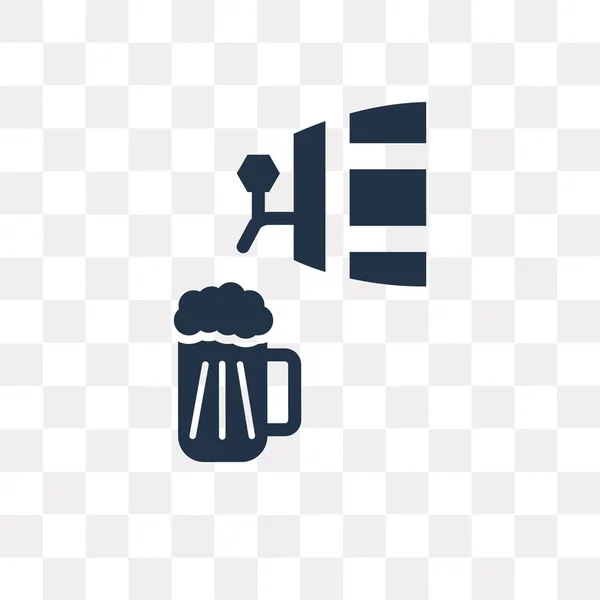 啤酒矢量图标隔离在透明背景下 啤酒透明度概念可用于 Web 和移动 — 图库矢量图片