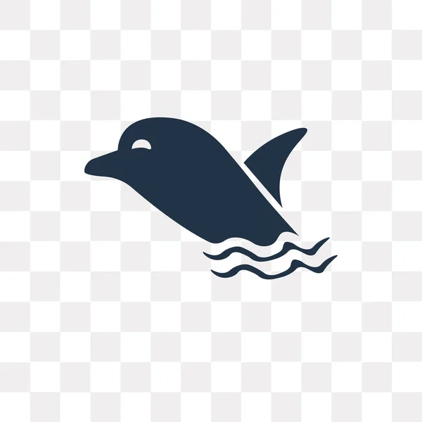 Delphin Vektor Symbol Isoliert Auf Transparentem Hintergrund Delphin Transparenzkonzept Kann — Stockvektor