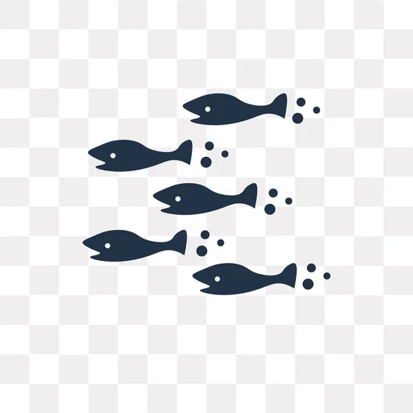 Fishes Vector Icon Isolated Transparent Background Fishes Transparency Concept Can — Stock Vector