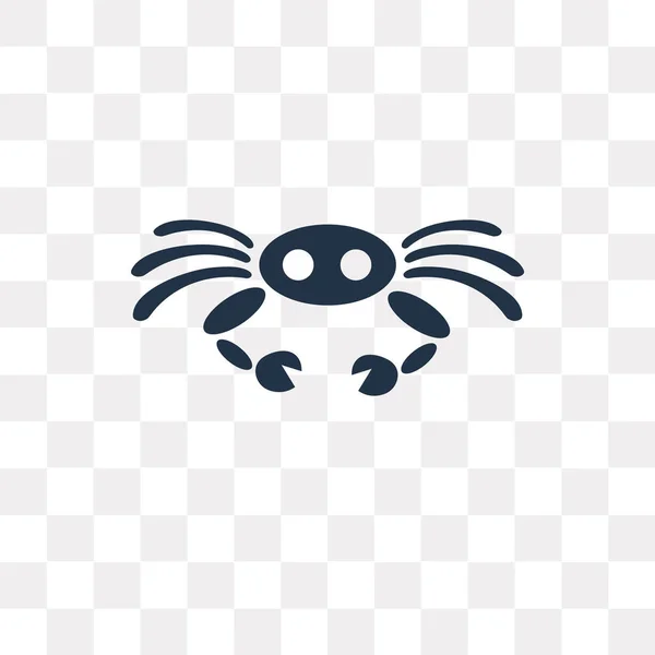 Icône Vectorielle Crabe Isolée Sur Fond Transparent Concept Transparence Crabe — Image vectorielle