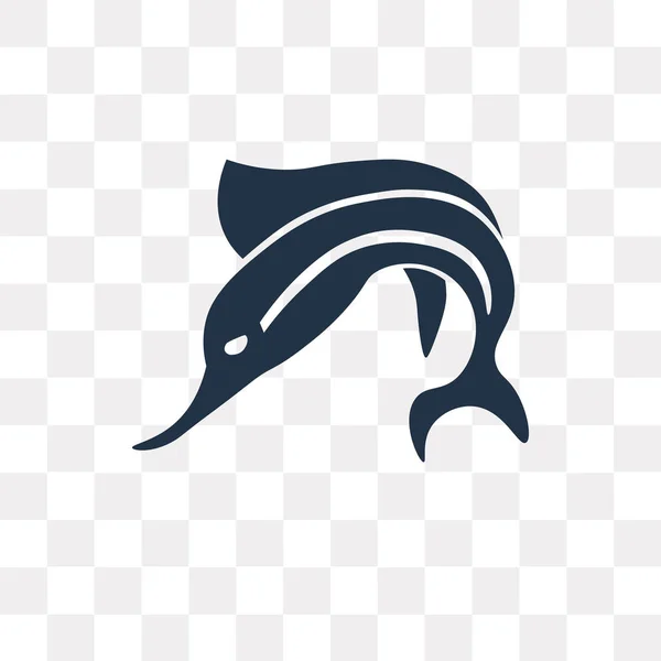 Swordfish Vektor Symbol Auf Transparentem Hintergrund Isoliert Swordfish Transparenzkonzept Kann — Stockvektor