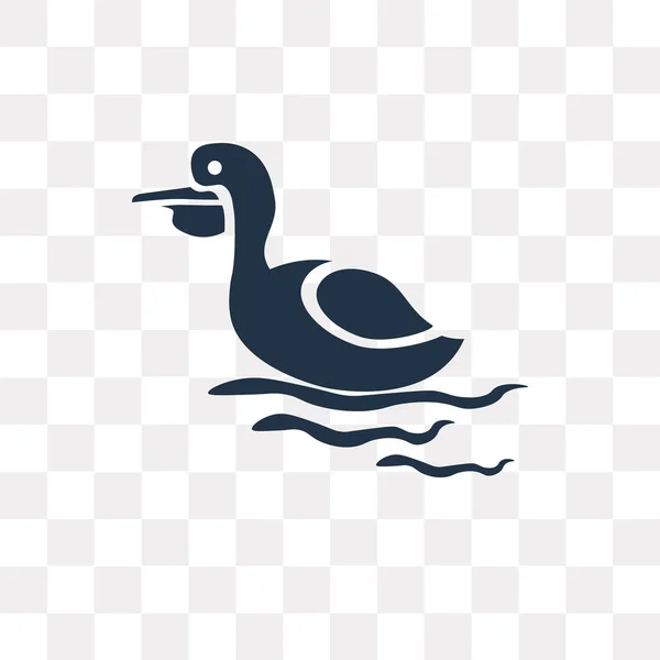 Pelican Vector Icono Aislado Sobre Fondo Transparente Pelican Concepto Transparencia — Vector de stock