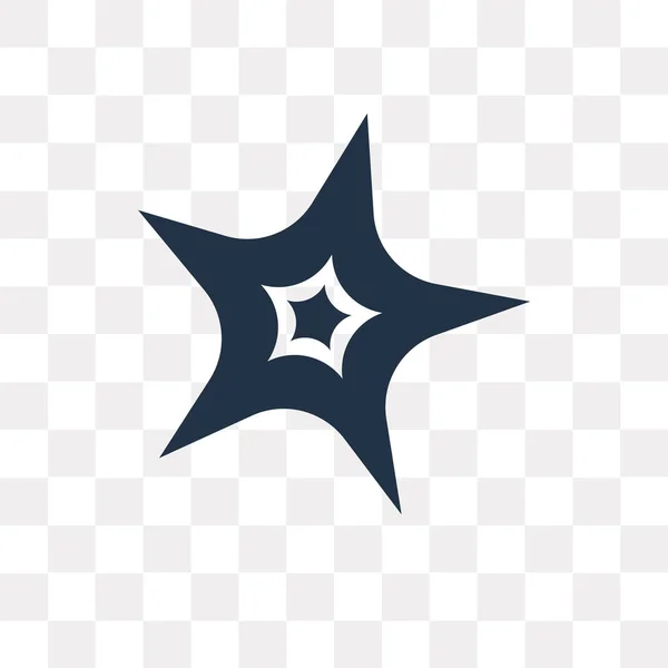 Icono Vector Estrella Mar Aislado Sobre Fondo Transparente Concepto Transparencia — Vector de stock