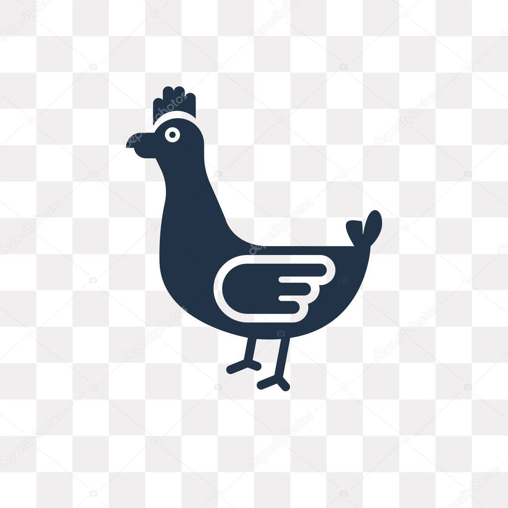 Hen vector icon isolated on transparent background, Hen transparency concept can be used web and mobile