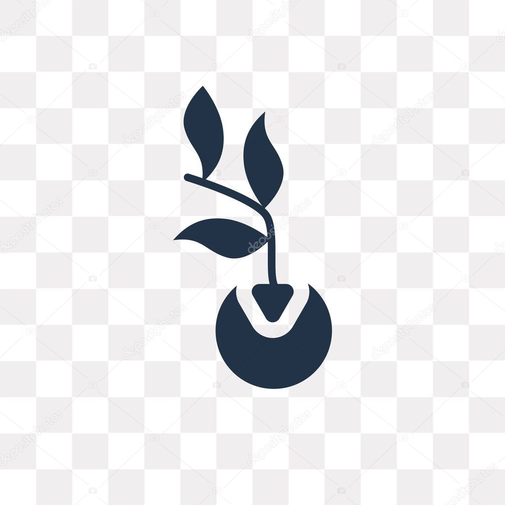 Germination vector icon isolated on transparent background, Germination transparency concept can be used web and mobile