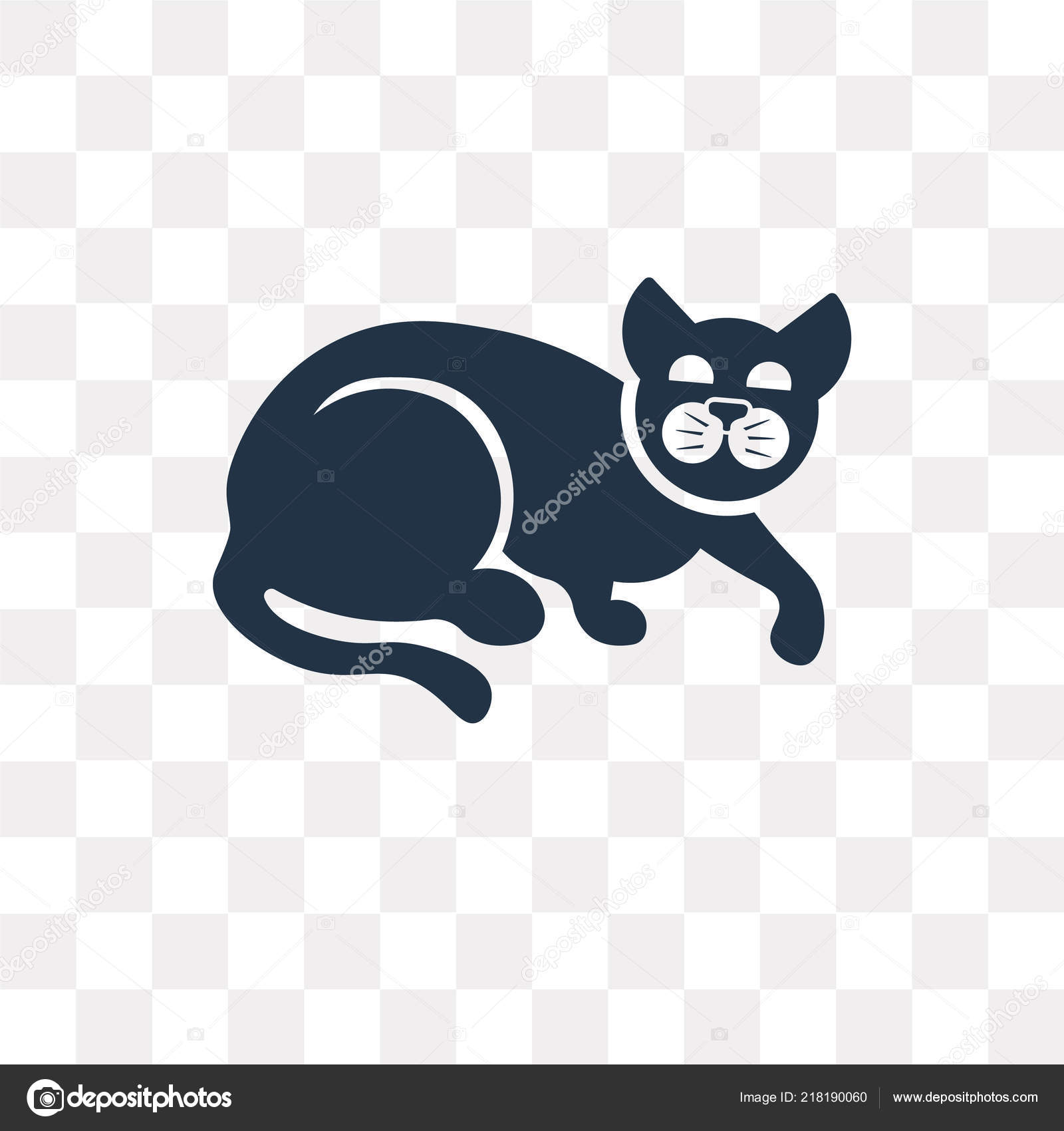 Icône Vecteur Chat Isolé Sur Fond Transparent Notion