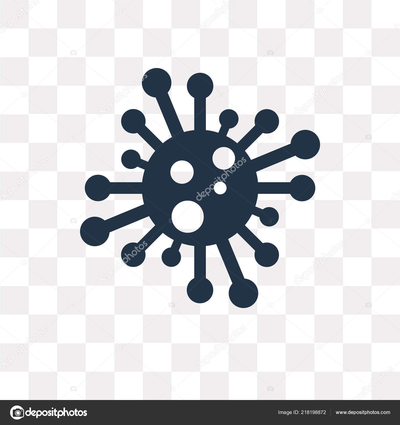 Icono Vector Virus Aislado Sobre Fondo Transparente Concepto