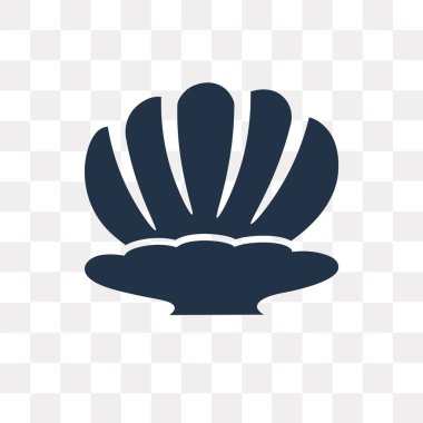 Saydam arka plan üzerinde Seashell saydamlık kavramı izole seashell vektör simge kullandığınız web ve mobil olabilir