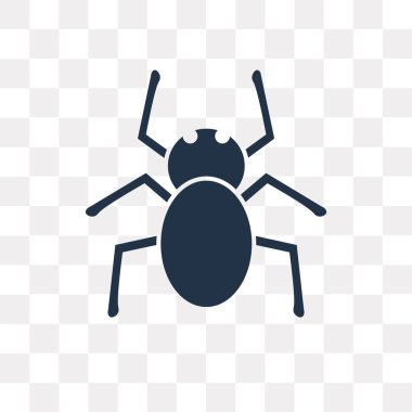 Saydam arka plan üzerinde örümcek saydamlık kavramı izole örümcek vektör simge kullandığınız web ve mobil olabilir