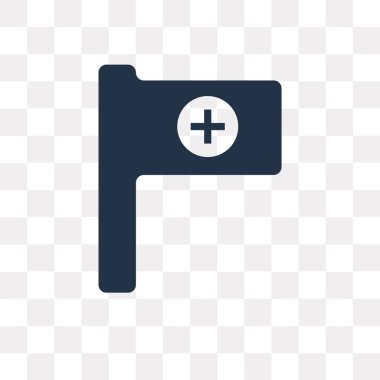 Bayrak simgesini şeffaf arka plan üzerinde izole vektör, bayrak saydamlık kavramı kullanılan web ve mobil olabilir