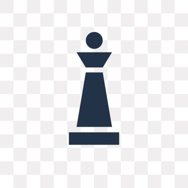 Saydam arka plan üzerinde satranç saydamlık kavramı izole satranç vektör simge kullandığınız web ve mobil olabilir