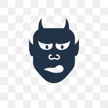 Saydam arka plan üzerinde Hannya saydamlık kavramı izole Hannya vektör simge kullandığınız web ve mobil olabilir