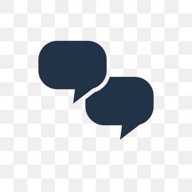 Saydam arka plan üzerinde sohbet saydamlık kavramı izole sohbet vektör simge kullandığınız web ve mobil olabilir