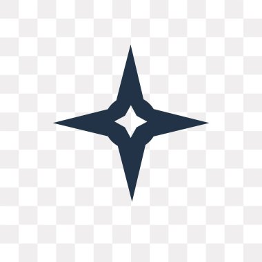 Saydam arka plan üzerinde Shuriken saydamlık kavramı izole Shuriken vektör simge kullandığınız web ve mobil olabilir