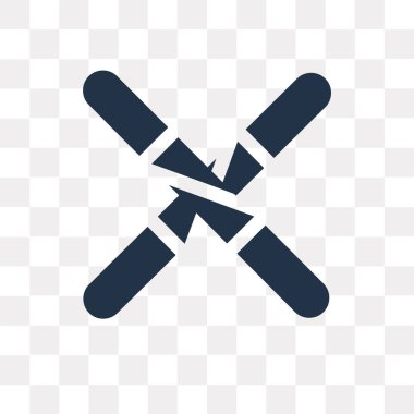 Sopa üzerinde şeffaf arka plan izole simge vektör, sopa saydamlık kavramı kullanılan web ve mobil olabilir