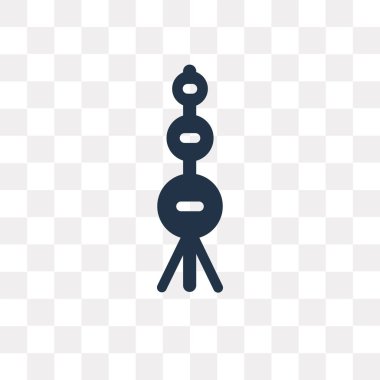 Saydam arka plan üzerinde Oriental pearl tower saydamlık kavramı izole oryantal inci kule vektör simge kullandığınız web ve mobil olabilir