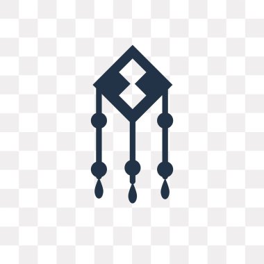 Vektör simgesi üzerinde şeffaf arka plan izole Çince düğüm, Çin düğüm saydamlık kavramı kullanılan web ve mobil olabilir