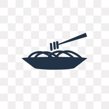 Tabak spagetti vektör simge şeffaf arka plan üzerinde tabak spagetti saydamlık kavramı izole olabilir kullanılan web ve mobil