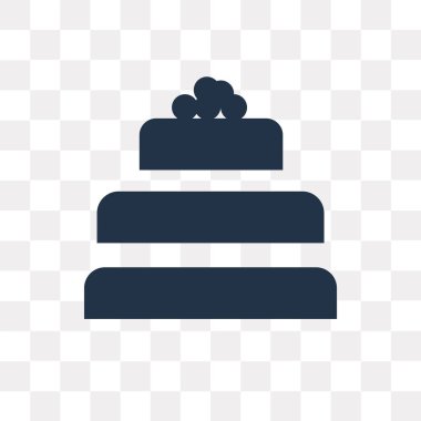 Saydam arka plan üzerinde üç düzeyleri kek saydamlık kavramı izole üç düzeyleri kek vektör simge kullandığınız web ve mobil olabilir