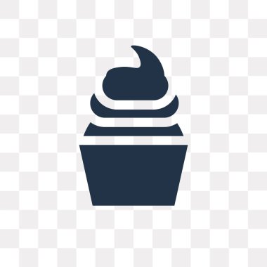 Kek krem vektör simgesi üzerinde şeffaf arka plan, kek krem saydamlık kavramı ile izole olabilir kullanılan web ve mobil