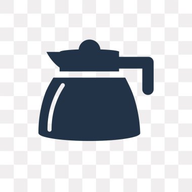 Saydam arka plan üzerinde kahve Pot saydamlık kavramı izole kahve Pot vektör simge kullandığınız web ve mobil olabilir