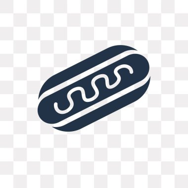 Sosisli ketçap vektör simgesi üzerinde şeffaf arka plan, sosisli sandviç ketçap saydamlık kavramı ile izole olabilir kullanılan web ve mobil