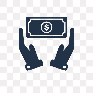 Saydam arka plan üzerinde bağış saydamlık kavramı izole bağış vektör simge kullandığınız web ve mobil olabilir