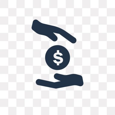 Saydam arka plan üzerinde bağış saydamlık kavramı izole bağış vektör simge kullandığınız web ve mobil olabilir