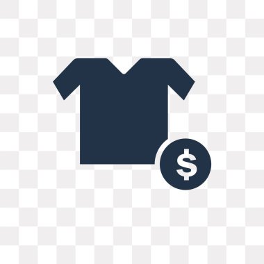 Saydam arka plan üzerinde gömlek saydamlık kavramı izole gömlek vektör simge kullandığınız web ve mobil olabilir