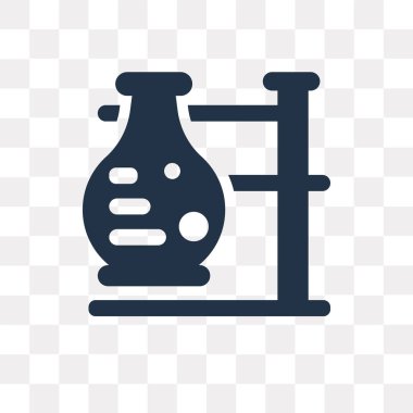 Saydam arka plan üzerinde kimyasal reaksiyon saydamlık kavramı izole kimyasal reaksiyon vektör simge kullandığınız web ve mobil olabilir