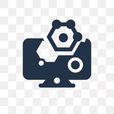 Saydam arka plan üzerinde moleküler saydamlık kavramı izole moleküler vektör simge kullandığınız web ve mobil olabilir