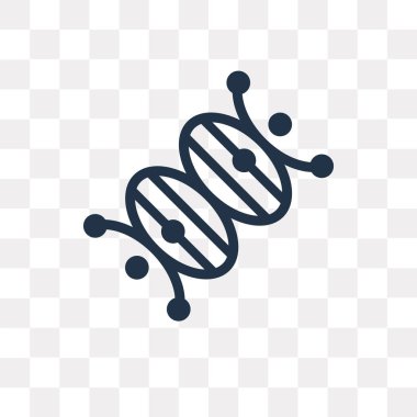 Saydam arka plan üzerinde Dna saydamlık kavramı izole Dna vektör simge kullandığınız web ve mobil olabilir