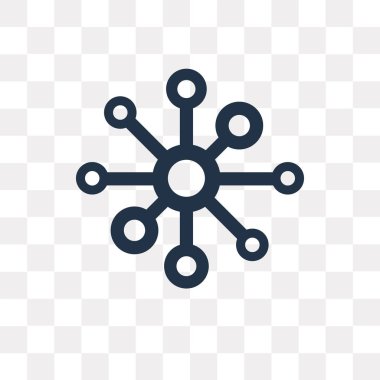 Saydam arka plan üzerinde Atom saydamlık kavramı izole atom vektör simge kullandığınız web ve mobil olabilir