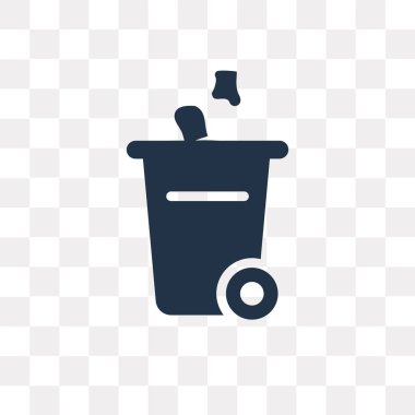 Saydam arka plan üzerinde çöp saydamlık kavramı izole çöp vektör simge kullandığınız web ve mobil olabilir