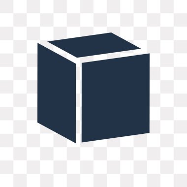 Saydam arka plan üzerinde küp saydamlık kavramı izole küp vektör simge kullandığınız web ve mobil olabilir