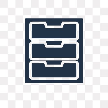 Saydam arka plan üzerinde çekmece saydamlık kavramı izole çekmece vektör simge kullandığınız web ve mobil olabilir