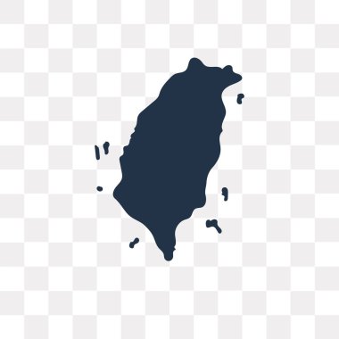 Saydam arka plan üzerinde Tayvan harita saydamlık kavramı izole Tayvan Harita vektör simge kullandığınız web ve mobil olabilir