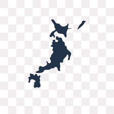 Saydam arka plan üzerinde Japonya harita saydamlık kavramı izole Japonya Harita vektör simge kullandığınız web ve mobil olabilir