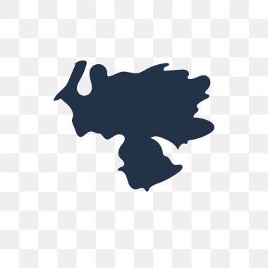 Saydam arka plan üzerinde Venezuela harita saydamlık kavramı izole Venezuela harita vektör simge kullandığınız web ve mobil olabilir