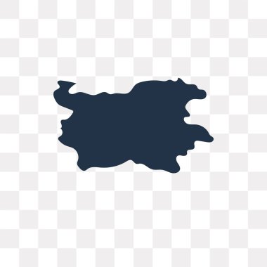 Saydam arka plan üzerinde Bulgaristan harita saydamlık kavramı izole Bulgaristan harita vektör simge kullandığınız web ve mobil olabilir