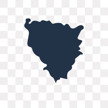 Bosna Hersek Harita vektör simge şeffaf arka plan üzerinde Bosna-Hersek Harita saydamlık kavramı izole kullanılan web ve mobil olabilir