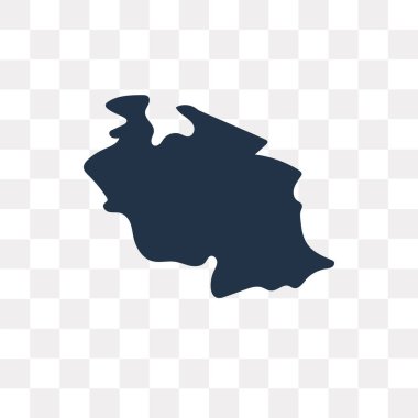 Tanzanya Haritası vektör simge şeffaf arka plan üzerinde Tanzanya Haritası saydamlık kavramı izole kullanılan web ve mobil olabilir