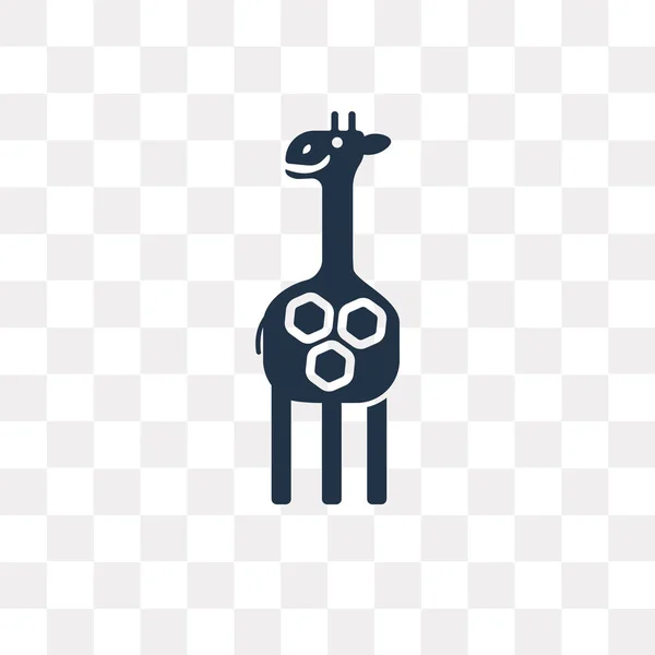 Giraffen Vektor Symbol Isoliert Auf Transparentem Hintergrund Giraffen Transparenz Konzept — Stockvektor