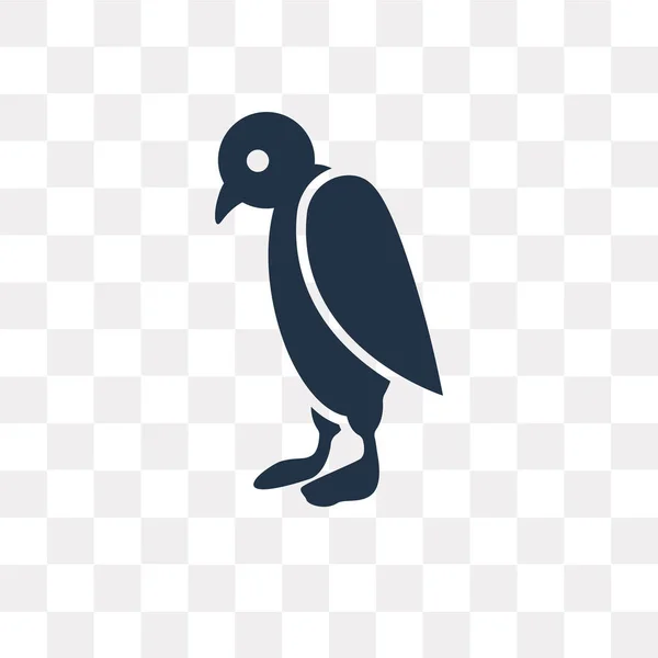 Ícone Vetor Pinguim Isolado Fundo Transparente Conceito Transparência Pinguim Pode — Vetor de Stock