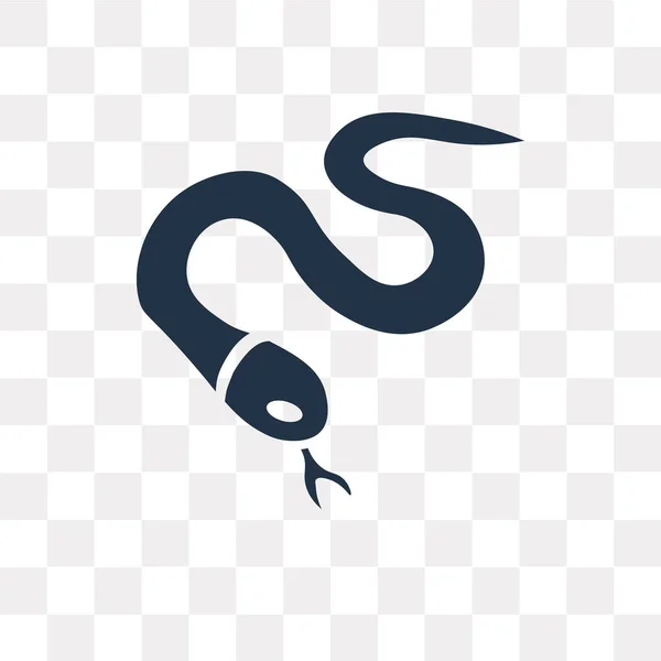 Icono Vector Serpiente Aislado Sobre Fondo Transparente Concepto Transparencia Serpiente — Vector de stock